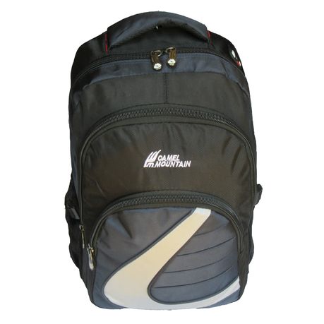 Camel Mountain Laptop Backpack Black